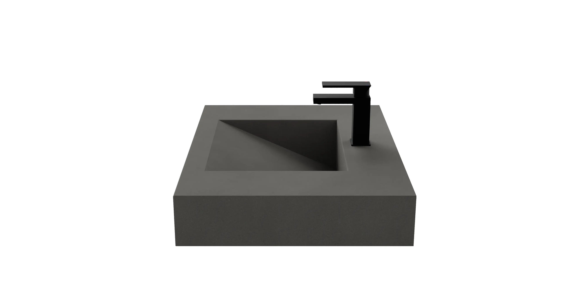 30" Wall Hung Concrete Ramp Sink CustomCreteWerks