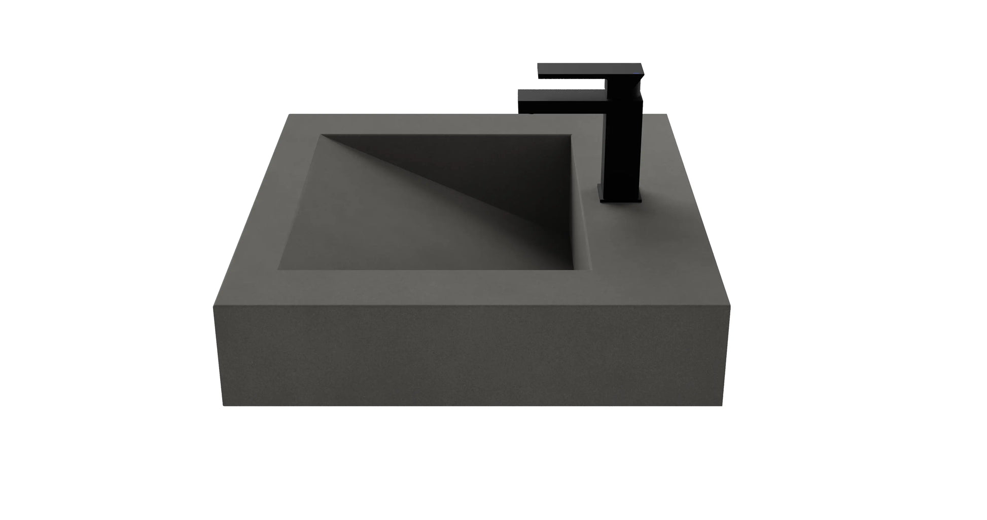 24" Wall Hung Concrete Ramp Sink CustomCreteWerks